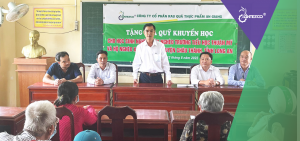 Ban lãnh đạo Antesco tặng Quà Quỹ Khuyến học tại huyện Châu Thành, Long An
